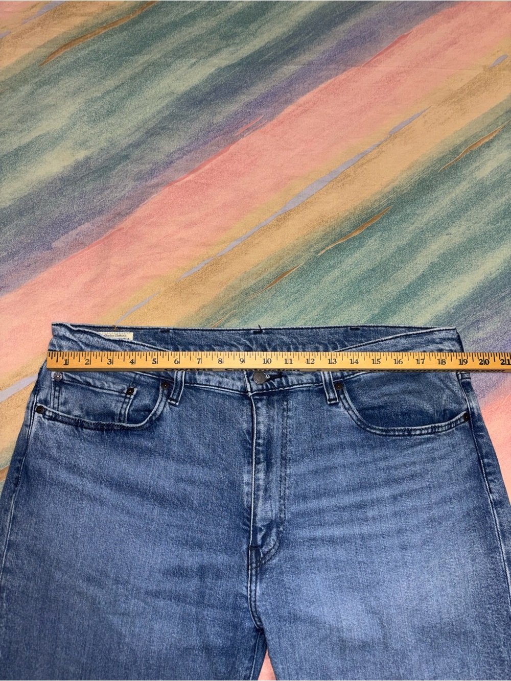 Levis 502 Premium Jeans Mens size blue Wash Stretch Denim size 38x32 - Picture 7 of 9